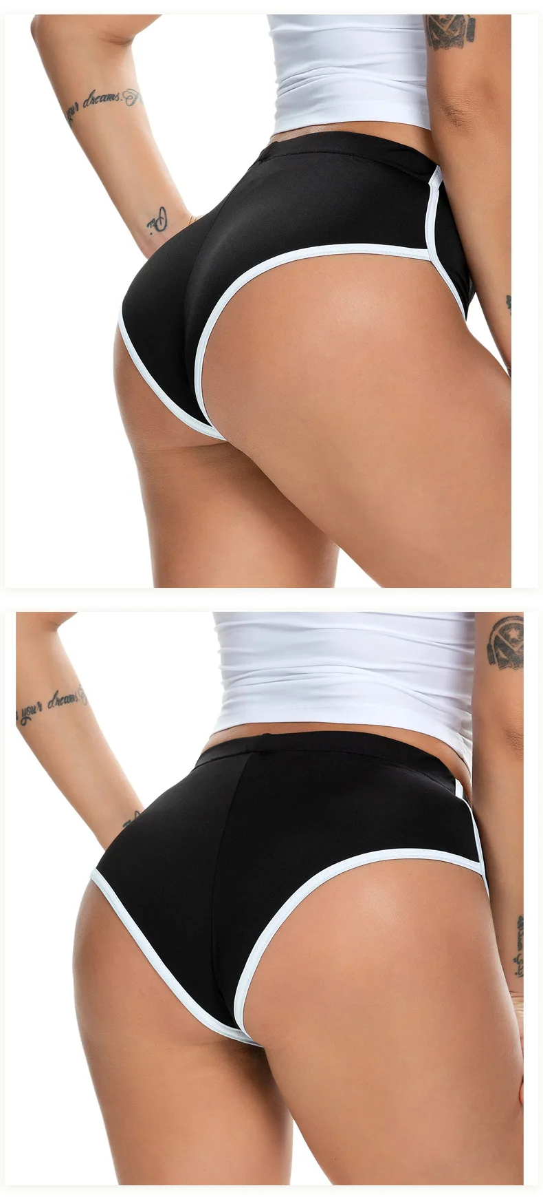 Women Sports Shorts Female Breathable Tight-fitting Yoga Shorts Resilience Fitness Leggings Ultra-short Sexy Running Slim Shorts