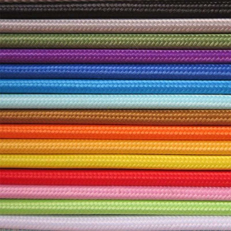 2m 3m 5m 10m 250V 2 Core 0.75mm2 Textile Electric Wire Fabric Cloth Braided Flex Cable Vintage Lamp  Cord