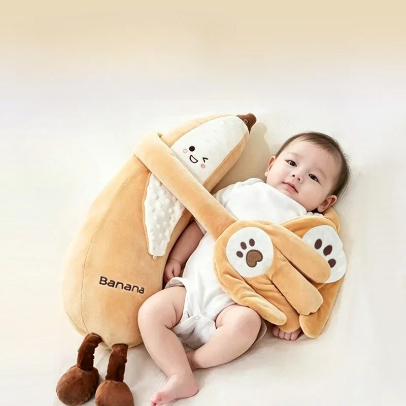 Cute Baby Sleeping Pillow Startle Prevention Scallion Banana Style Baby Patter Sleep Toy Newborn Bedding Automatic Palm Patting