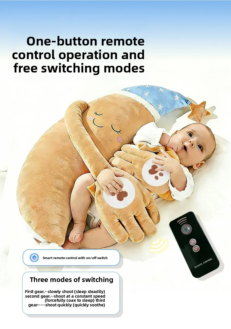 Cute Baby Sleeping Pillow Startle Prevention Scallion Banana Style Baby Patter Sleep Toy Newborn Bedding Automatic Palm Patting