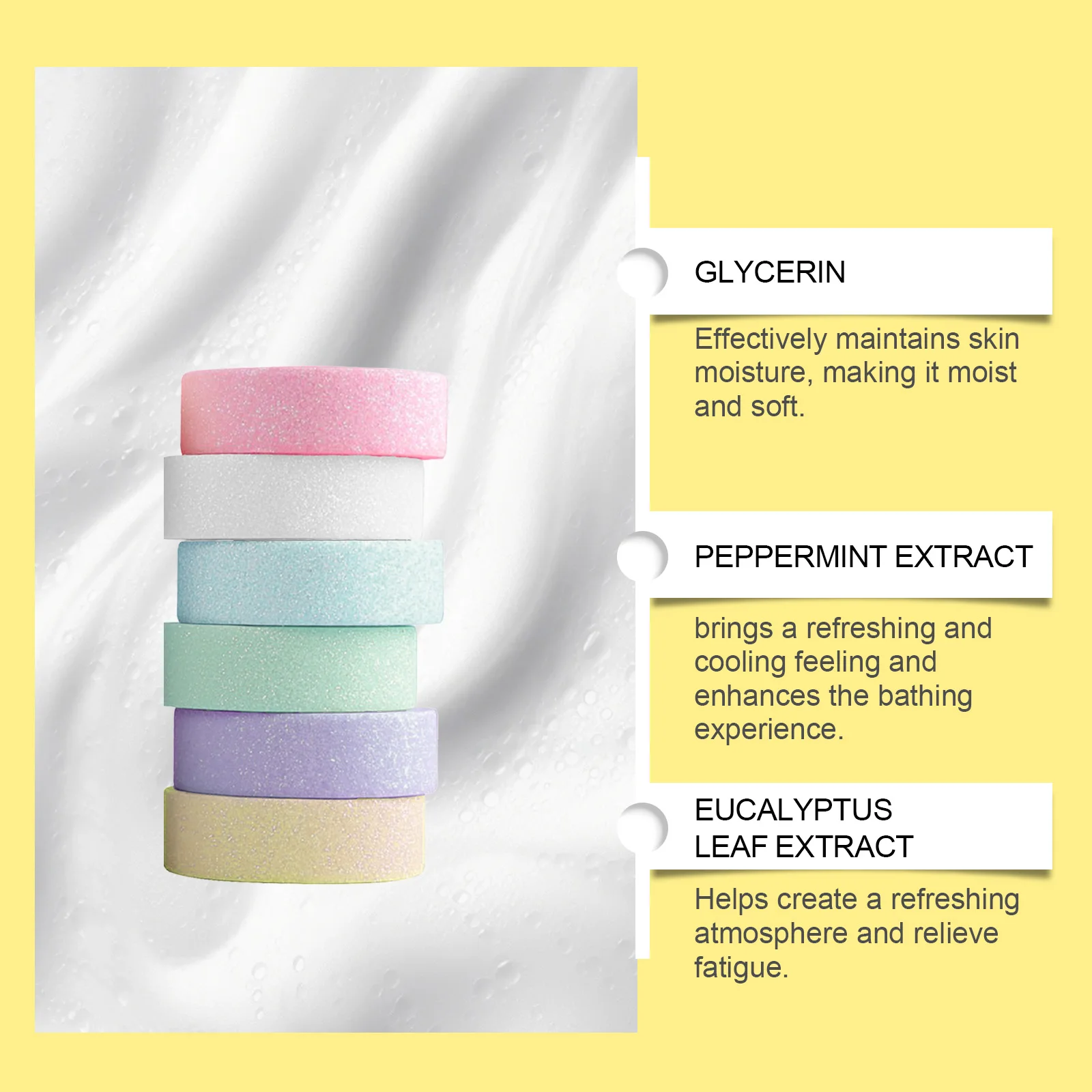 Shower Steamers Tablets Aromatherapy Relief Physical Fatigue Stress Improve Mood Enhance Sleep Quality Relaxing Bath Tablets Set