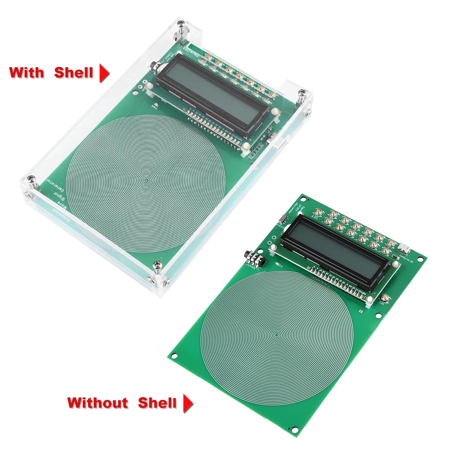 Adjustable 0.01HZ~100KHZ 7.83Hz Schumann Resonance Ultra-low Frequency Pulse Wave Generator Audio Resonator with Case Pure Sine