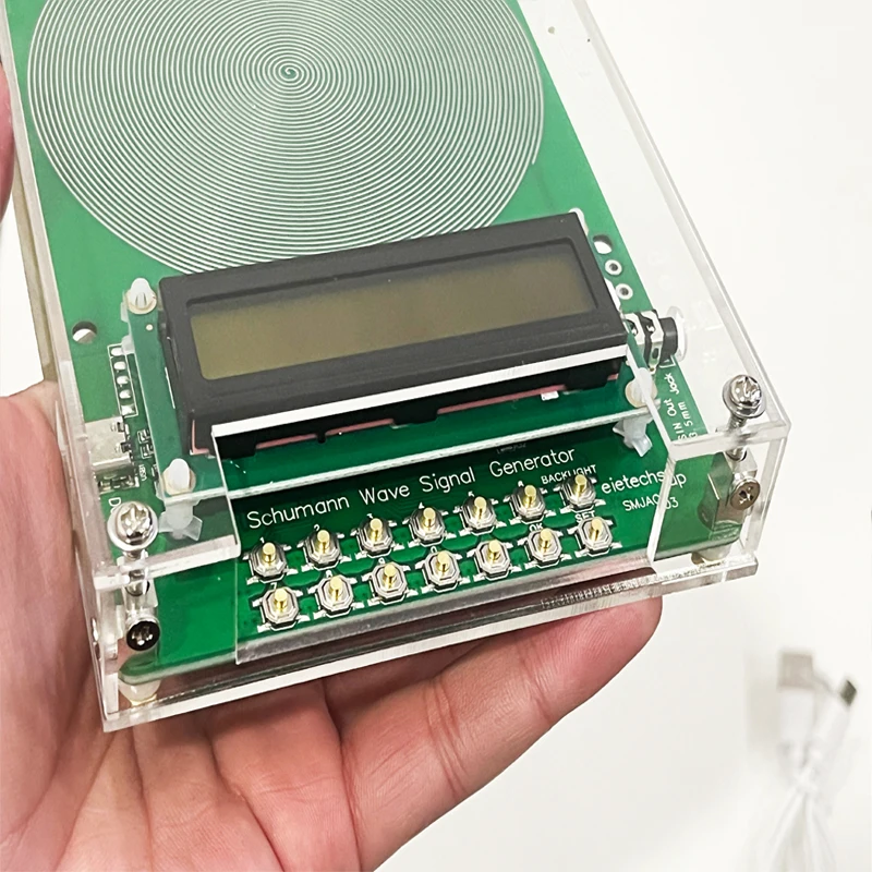 Adjustable 0.01HZ~100KHZ 7.83Hz Schumann Resonance Ultra-low Frequency Pulse Wave Generator Audio Resonator with Case Pure Sine