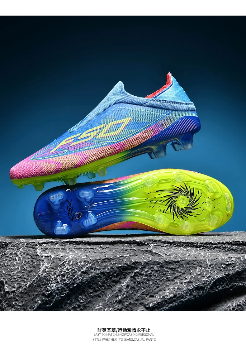 New Men Football Boots High-quality Grass Cleats Mid-top Match Indoor Light Hot-selling Soccer Shoes Sneakers Non-Slip Outdoor