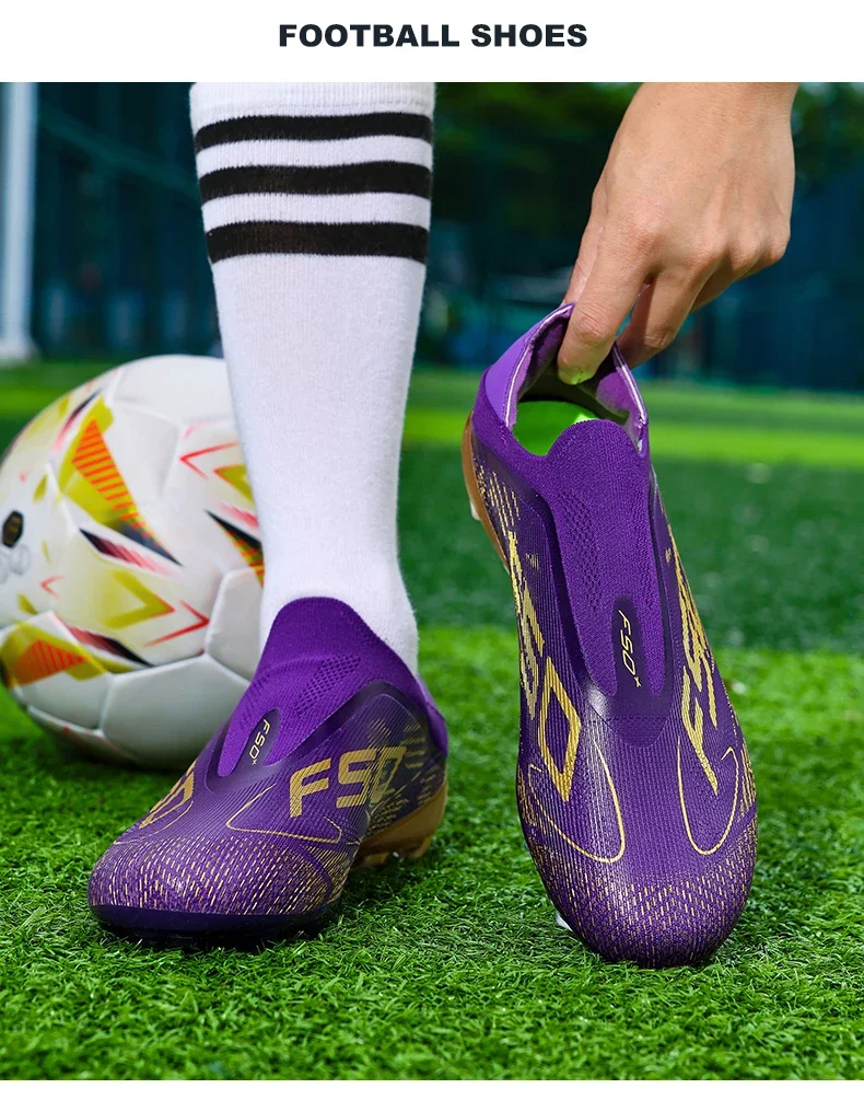 New Men Football Boots High-quality Grass Cleats Mid-top Match Indoor Light Hot-selling Soccer Shoes Sneakers Non-Slip Outdoor
