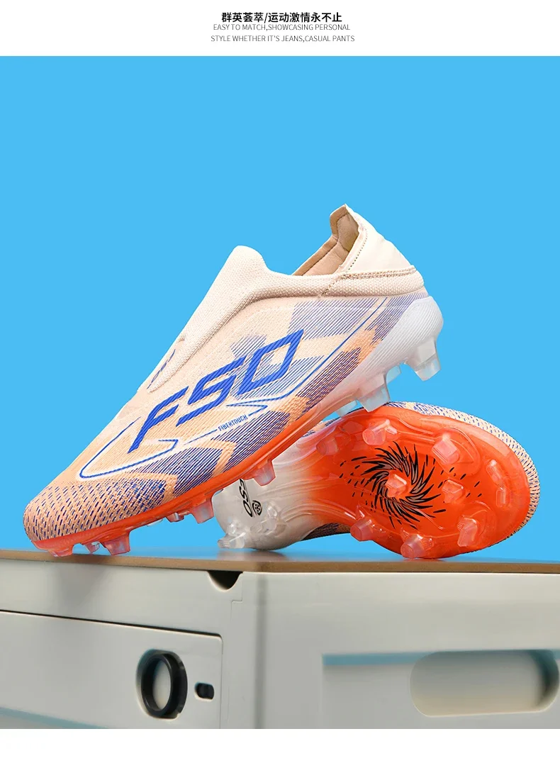 New Men Football Boots High-quality Grass Cleats Mid-top Match Indoor Light Hot-selling Soccer Shoes Sneakers Non-Slip Outdoor