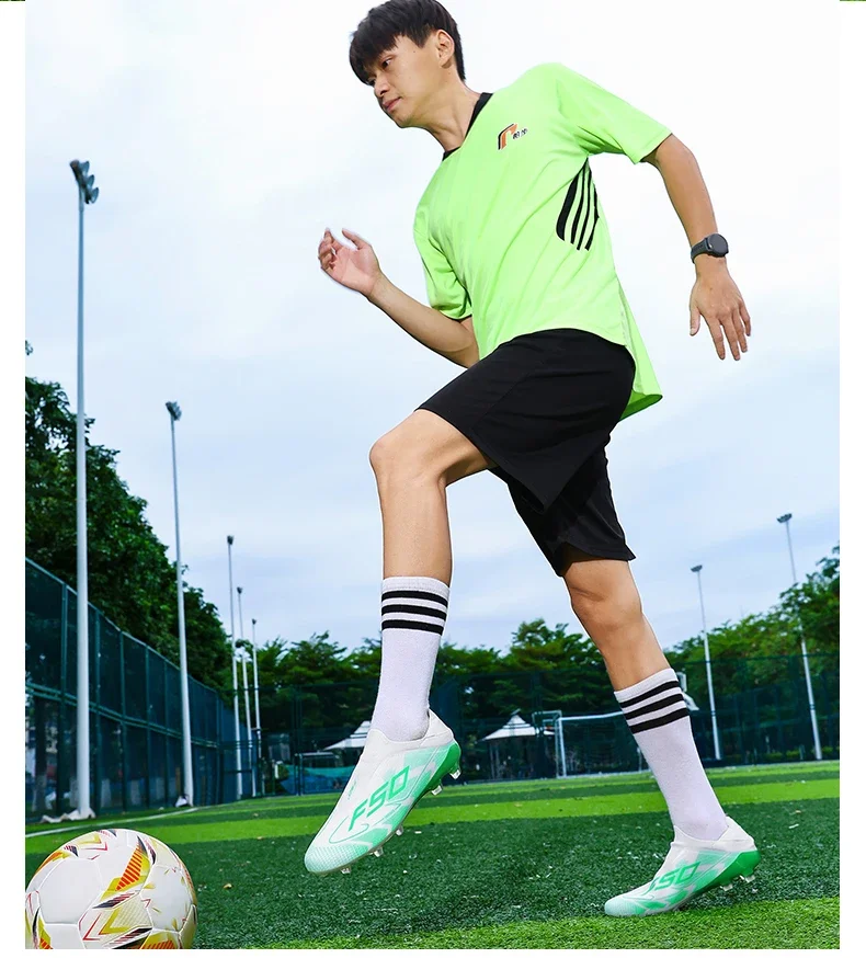 New Men Football Boots High-quality Grass Cleats Mid-top Match Indoor Light Hot-selling Soccer Shoes Sneakers Non-Slip Outdoor
