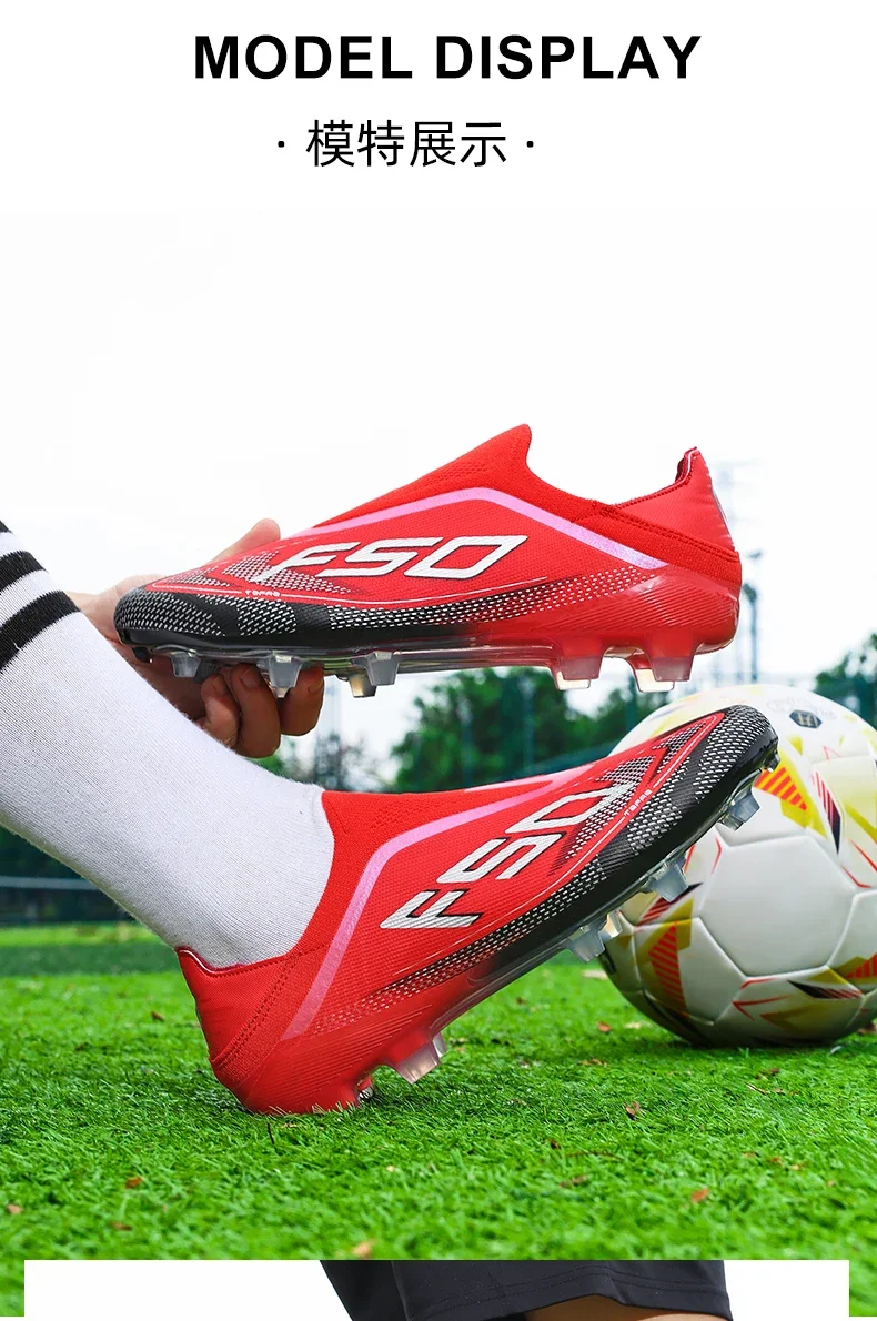 New Men Football Boots High-quality Grass Cleats Mid-top Match Indoor Light Hot-selling Soccer Shoes Sneakers Non-Slip Outdoor