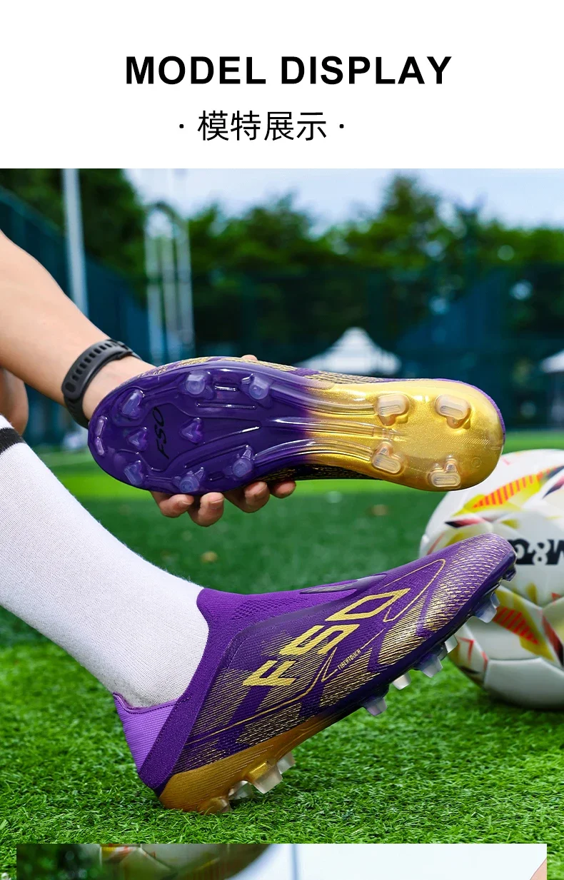 New Men Football Boots High-quality Grass Cleats Mid-top Match Indoor Light Hot-selling Soccer Shoes Sneakers Non-Slip Outdoor