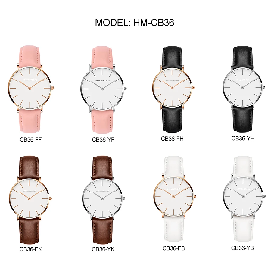 Hannah Martin Japan Quartz Movement High Quality Women Stainless Steel Mesh Rose Gold Waterproof Ladies Watch Dropshipping CB36