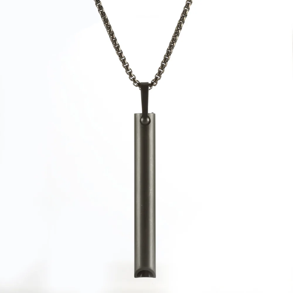 Stainless Steel Anxiety Breathe Easy Necklace Mindfulness Breathing Necklace Breathlace for Natural Calm & Stress Relief Box