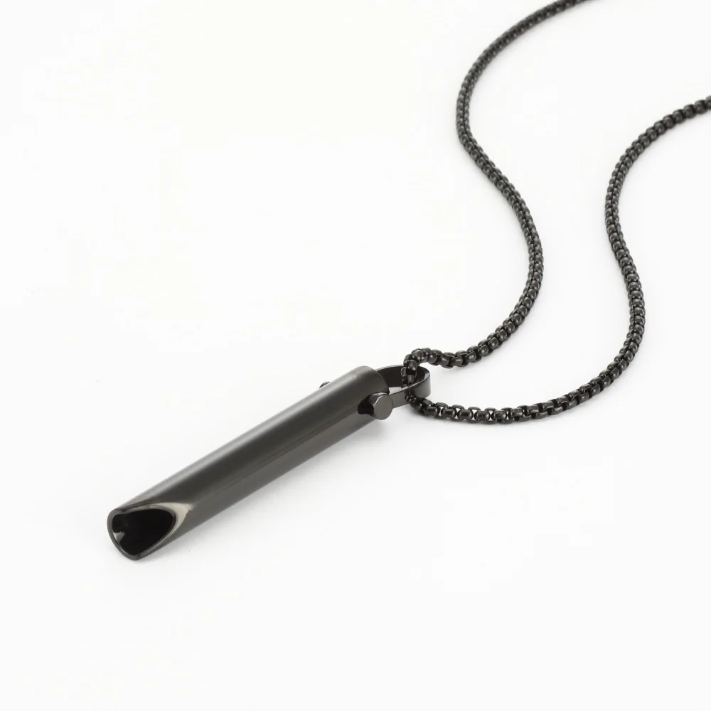 Stainless Steel Anxiety Breathe Easy Necklace Mindfulness Breathing Necklace Breathlace for Natural Calm & Stress Relief Box