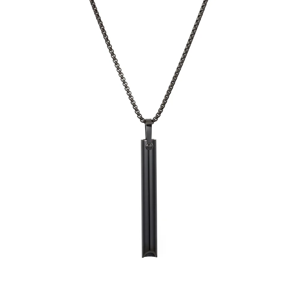 Stainless Steel Anxiety Breathe Easy Necklace Mindfulness Breathing Necklace Breathlace for Natural Calm & Stress Relief Box