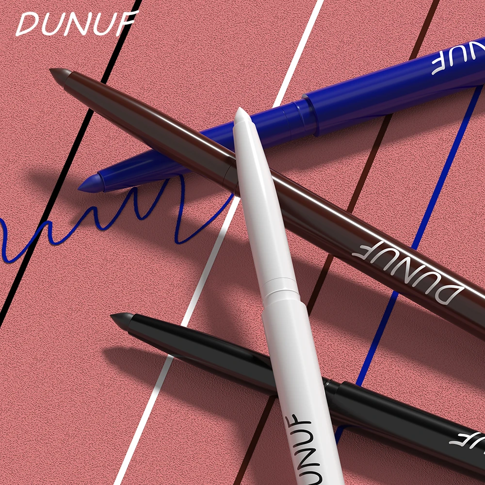Waterproof Matte Blue Eyeliner Gel Pencil Ultra-fine Smooth Quick Dry Non-Smudge Easy Wear Black Brown White Eyeliner Pen Makeup