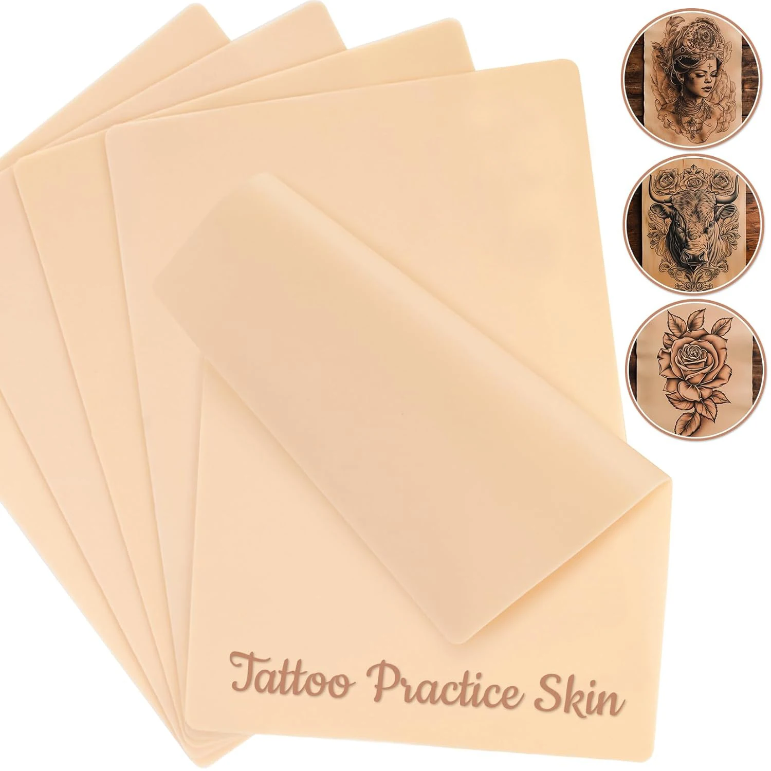 1/3/5/10/15/20Pcs*Blank Tattoo Practice Skin Fake Skin Synthetic Leather For Permanent Makeup Tattoo Beginner Exercise Tool