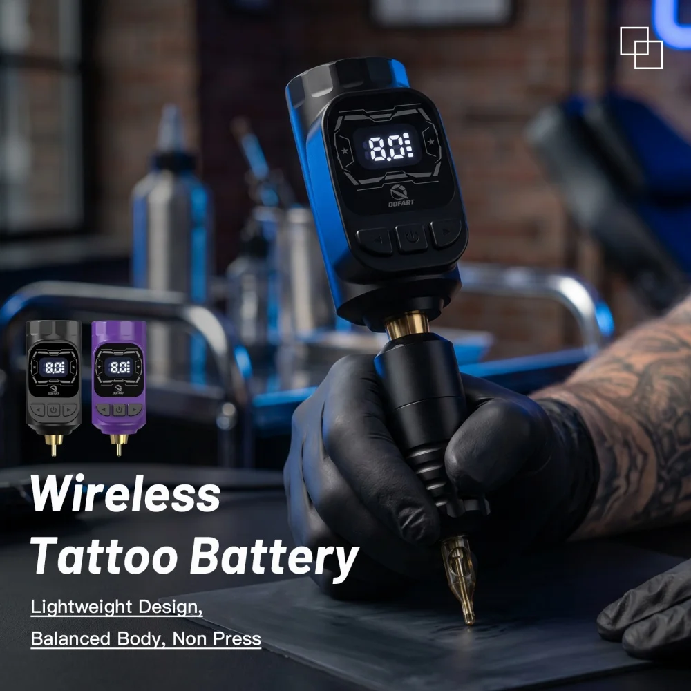 DQFART Brand M3 Electric Wireless Tattoo Machine Pen Detachable Battery Head Light Plastic 1200mAh Artists Body Art Creative