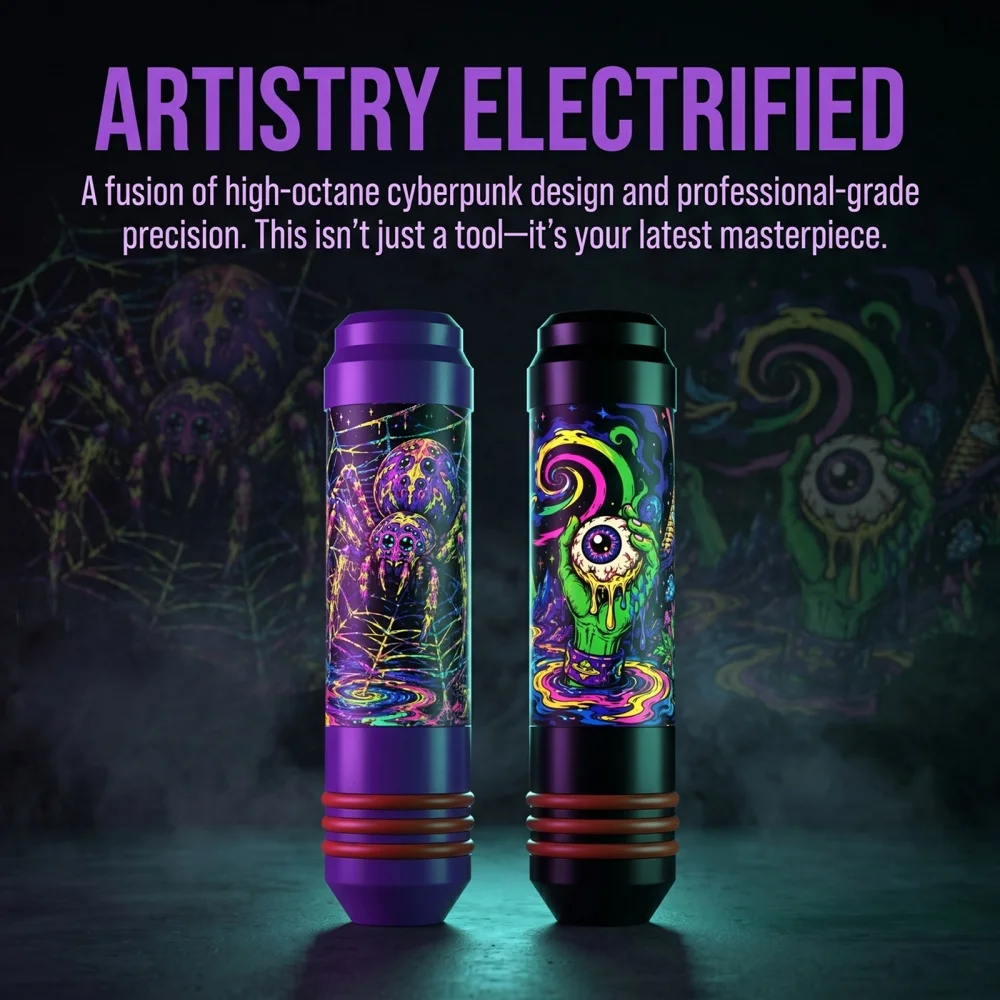 DQFART Brand M3 Electric Wireless Tattoo Machine Pen Detachable Battery Head Light Plastic 1200mAh Artists Body Art Creative