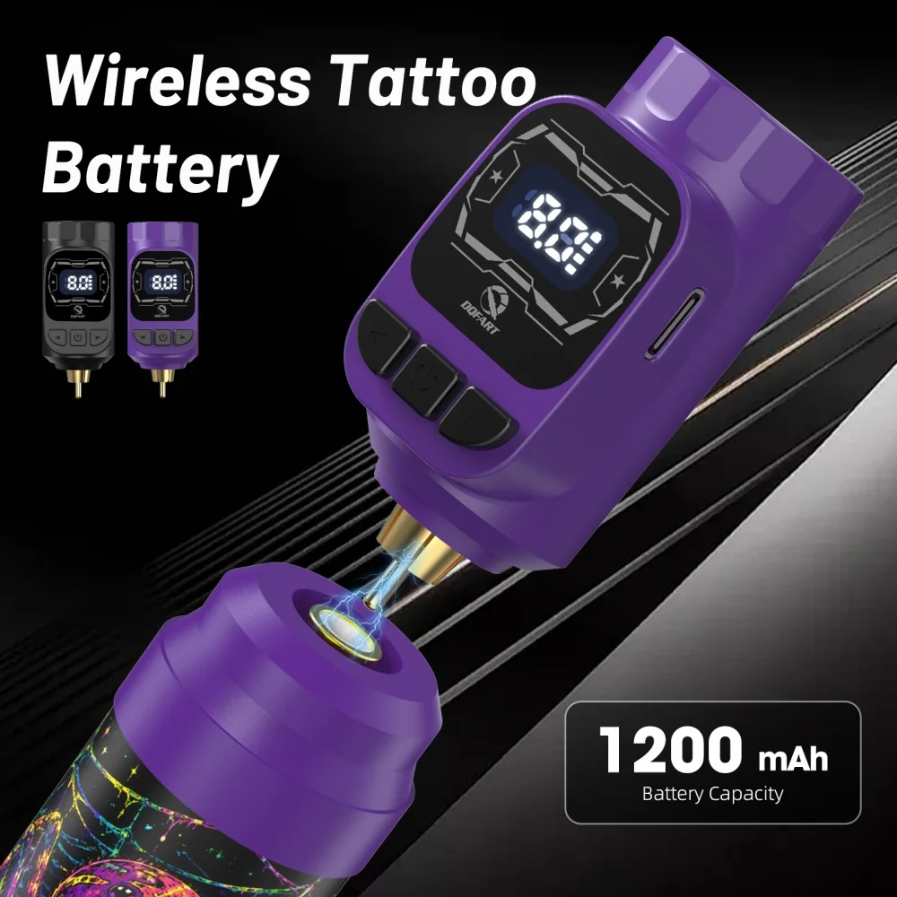 DQFART Brand M3 Electric Wireless Tattoo Machine Pen Detachable Battery Head Light Plastic 1200mAh Artists Body Art Creative