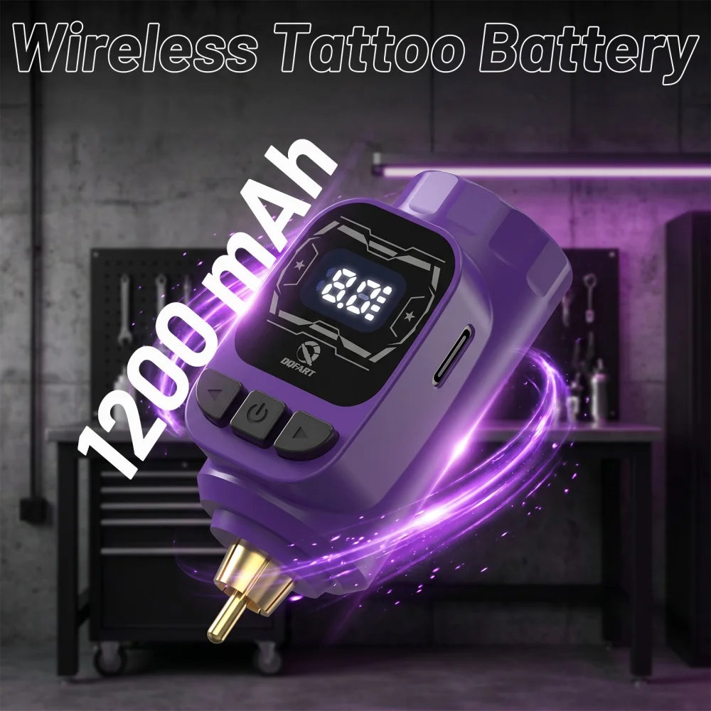 DQFART Brand M3 Electric Wireless Tattoo Machine Pen Detachable Battery Head Light Plastic 1200mAh Artists Body Art Creative