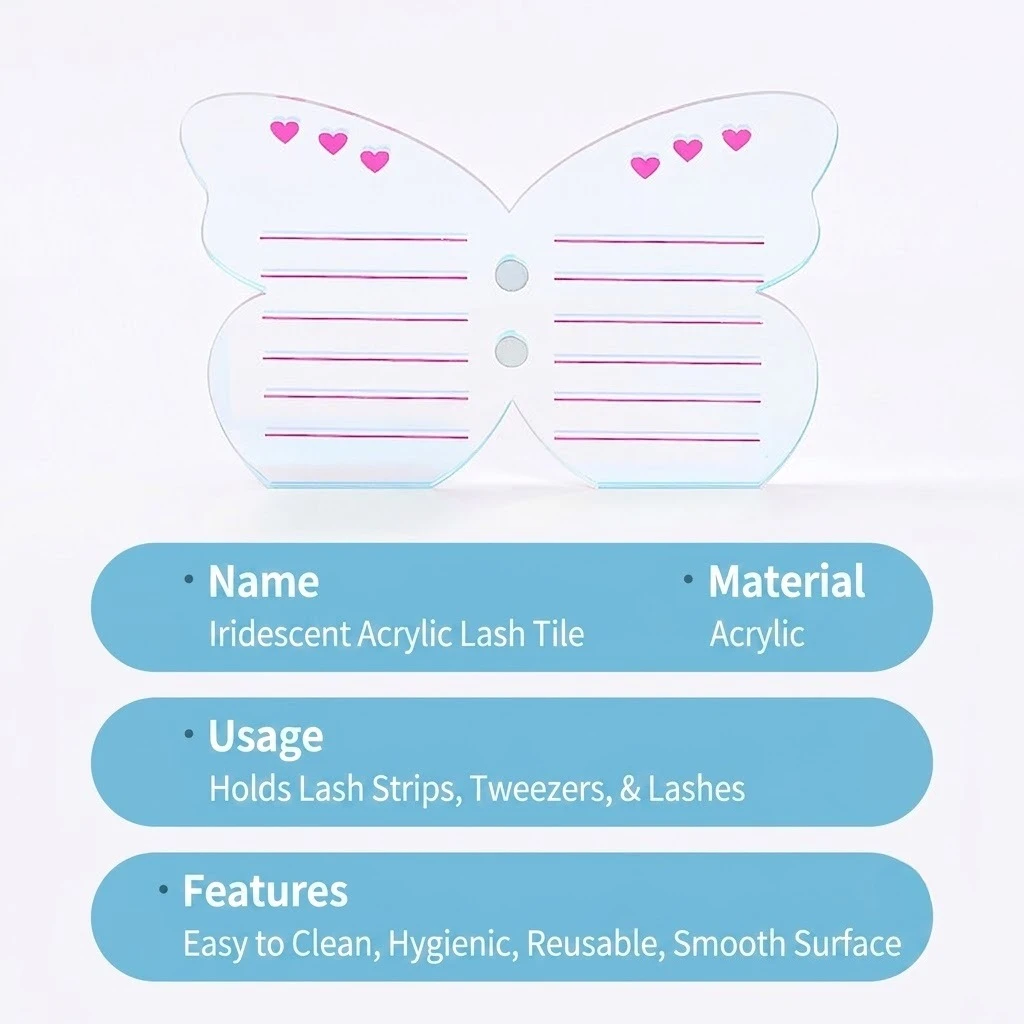 Upgraded Lash Extension Palette with Magnetic Tweezer Holder, Professional Eyelash Grafting Display Board with Scale Lines