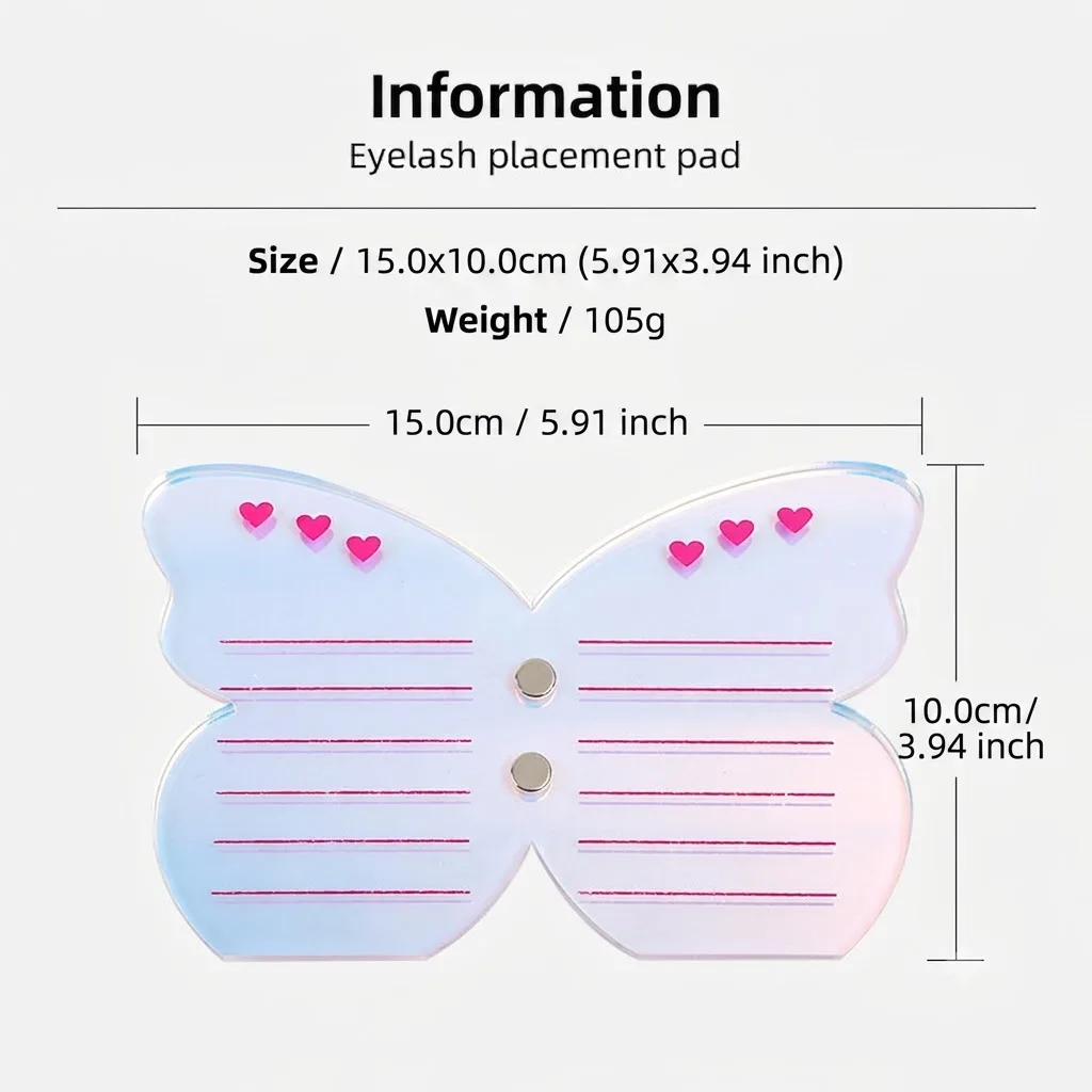 Upgraded Lash Extension Palette with Magnetic Tweezer Holder, Professional Eyelash Grafting Display Board with Scale Lines
