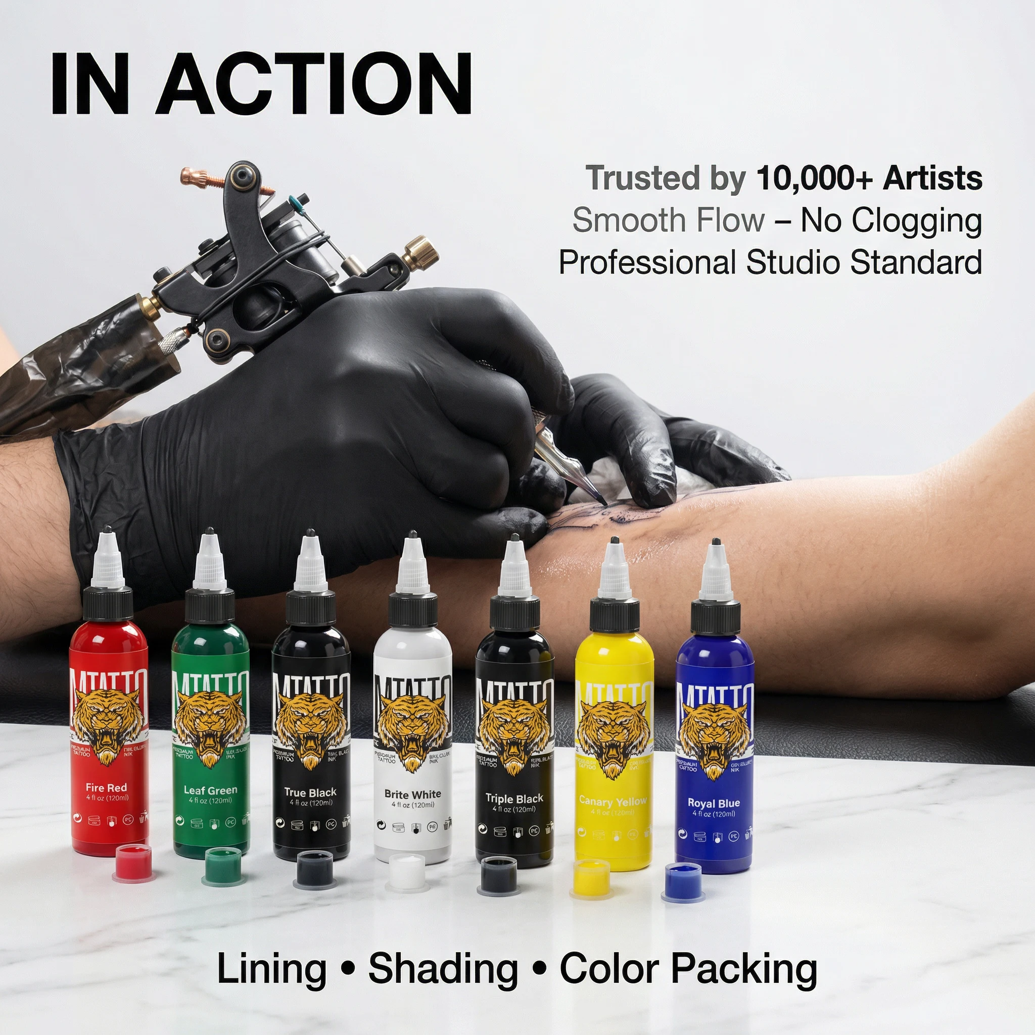 120ml Tattoo Ink Professional DIY Tattoo Pigment Multicolor Practice Tattoo Ink Body Art Paint For Tattoo Artists