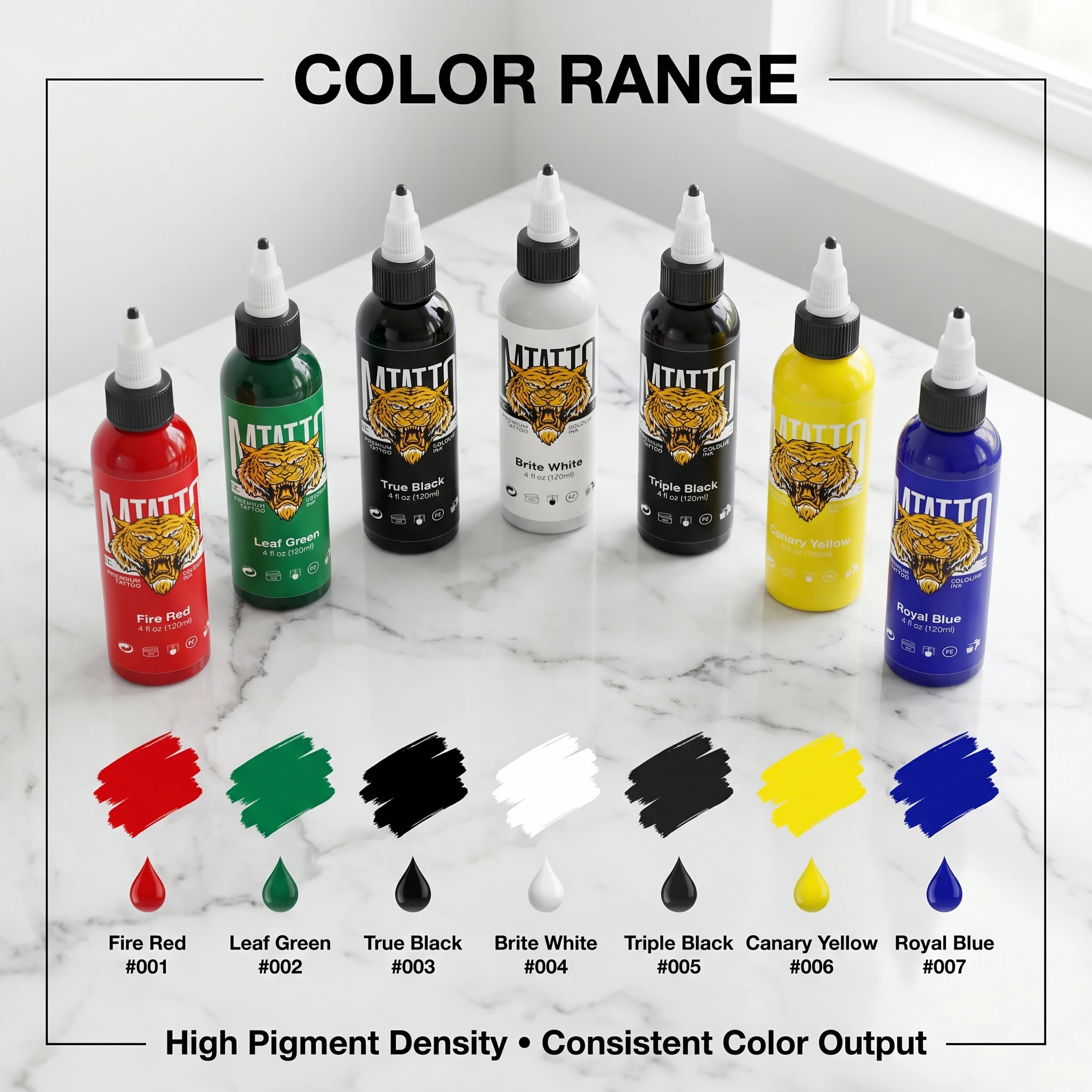 120ml Tattoo Ink Professional DIY Tattoo Pigment Multicolor Practice Tattoo Ink Body Art Paint For Tattoo Artists