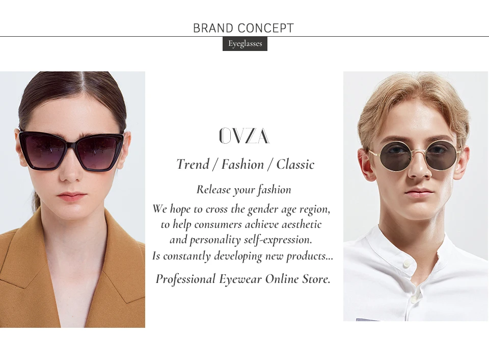 OVZA 2026 New Fashion Sunglasses Women and Men Eyeglass V400 Rectangle Oculos De Sol Masculino S9014