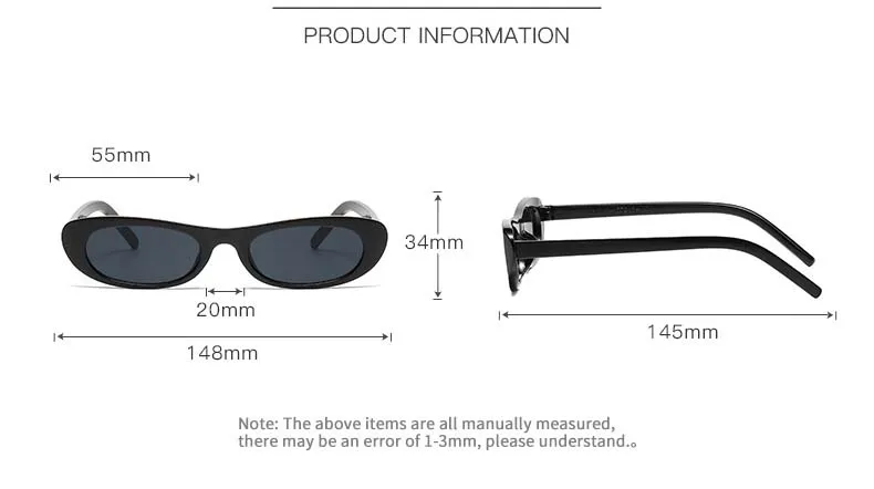 Small Frame Oval Sunglasses Women Brand Designer Vintage Mirror Sun Glasses Female Personality Fashion Shades Oculos De Sol