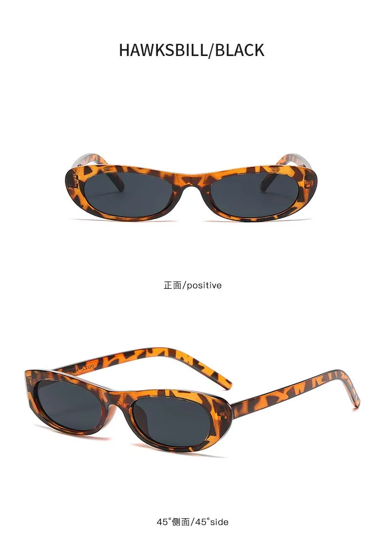 Small Frame Oval Sunglasses Women Brand Designer Vintage Mirror Sun Glasses Female Personality Fashion Shades Oculos De Sol