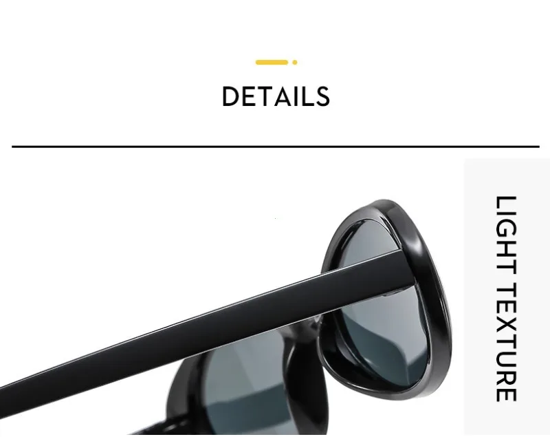 Retro Small Oval Frame Riding Sunglasses Women Fashion Black Cow Color Sun Glasses Fashion Shades Polarized Eyewear UV400