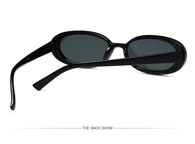 Retro Small Oval Frame Riding Sunglasses Women Fashion Black Cow Color Sun Glasses Fashion Shades Polarized Eyewear UV400