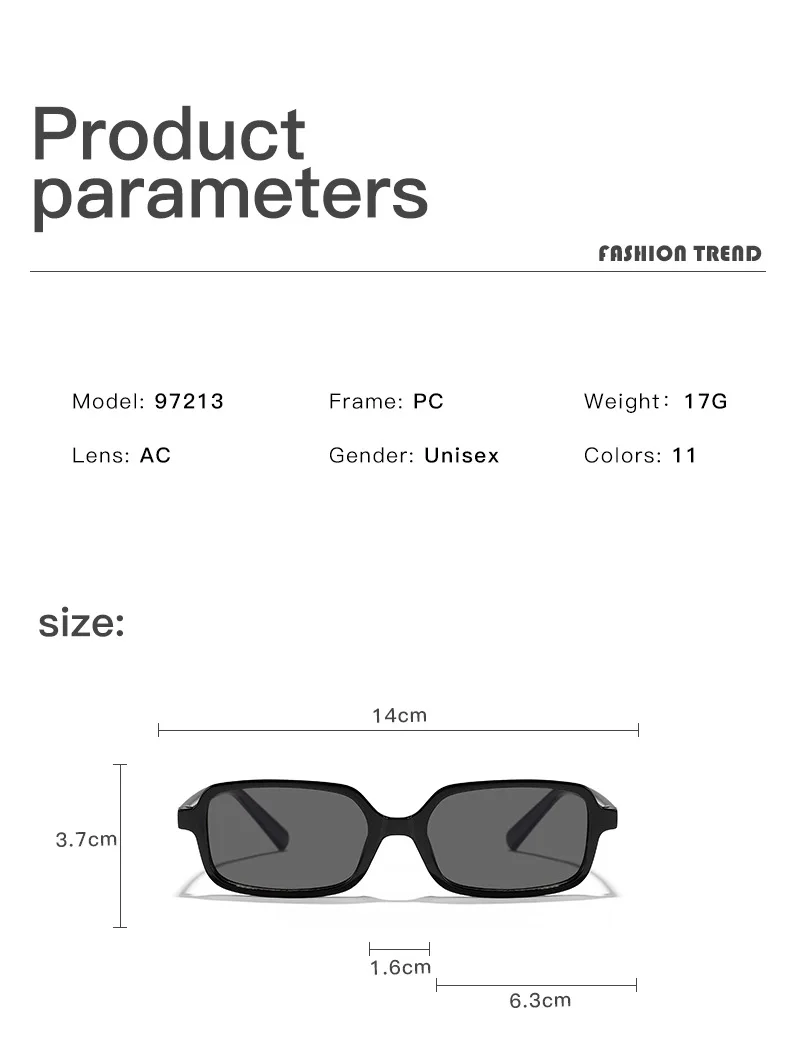 New Sexy Small Rectangle Sunglasses Fashion Women Vintage Brand Designer Sun Glasses Men Shades Female Eyewear UV400