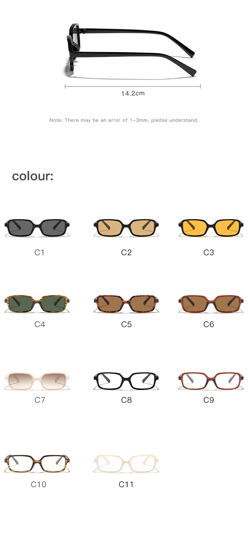 New Sexy Small Rectangle Sunglasses Fashion Women Vintage Brand Designer Sun Glasses Men Shades Female Eyewear UV400