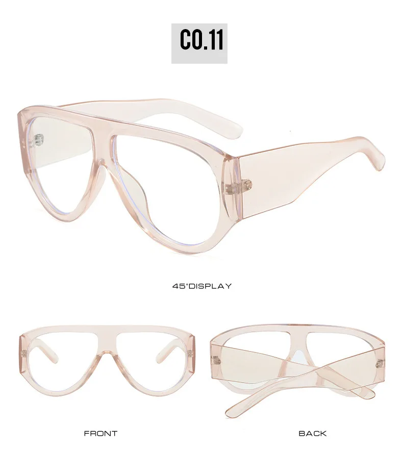 Fashion Oversized Pilot Reading Glasses For Men Women Anti Blue Light Glasses Clear Presbyopia Eyeglasses Optical Magnifier