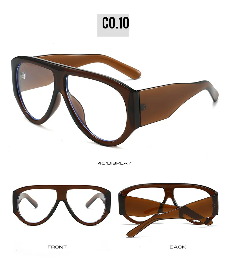 Fashion Oversized Pilot Reading Glasses For Men Women Anti Blue Light Glasses Clear Presbyopia Eyeglasses Optical Magnifier