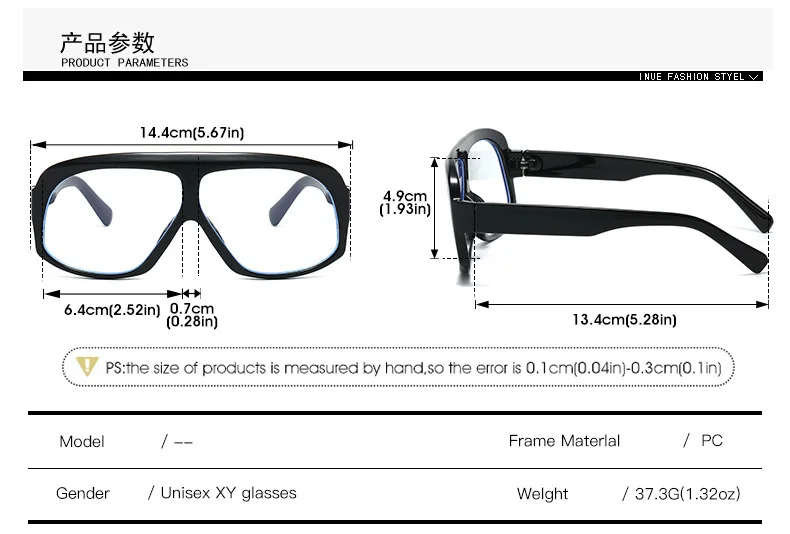 Fashion Oversized Pilot Reading Glasses For Men Women Anti Blue Light Glasses Clear Presbyopia Eyeglasses Optical Magnifier