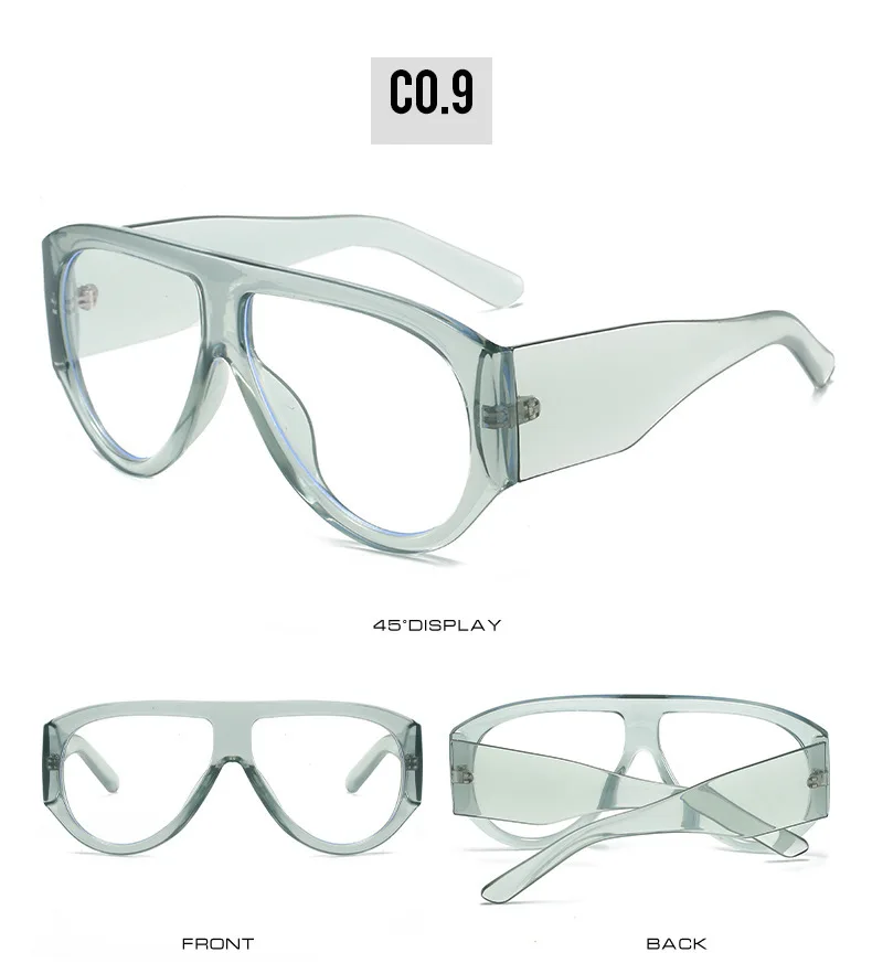 Fashion Oversized Pilot Reading Glasses For Men Women Anti Blue Light Glasses Clear Presbyopia Eyeglasses Optical Magnifier