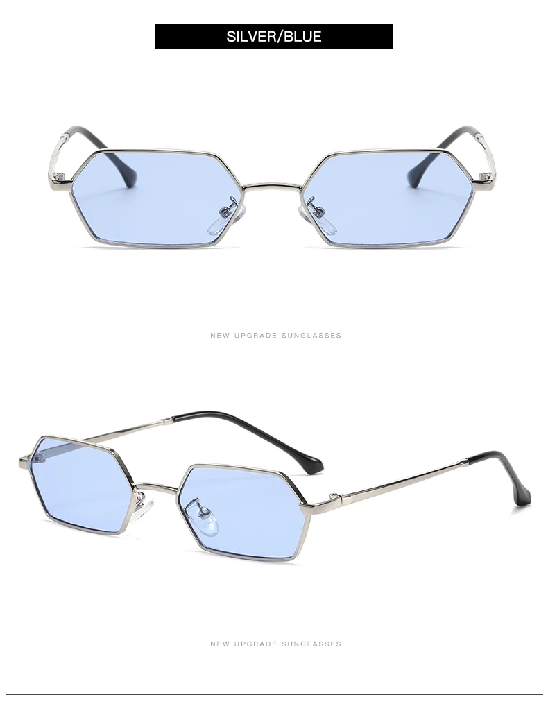 Cycling New Personalized Small Frame Women Sunglasses Retro Polygon Sun Glasses Fashion Men Street Photography Eyeglasses UV400