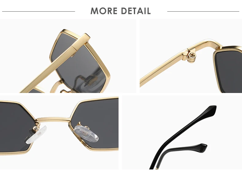 Cycling New Personalized Small Frame Women Sunglasses Retro Polygon Sun Glasses Fashion Men Street Photography Eyeglasses UV400