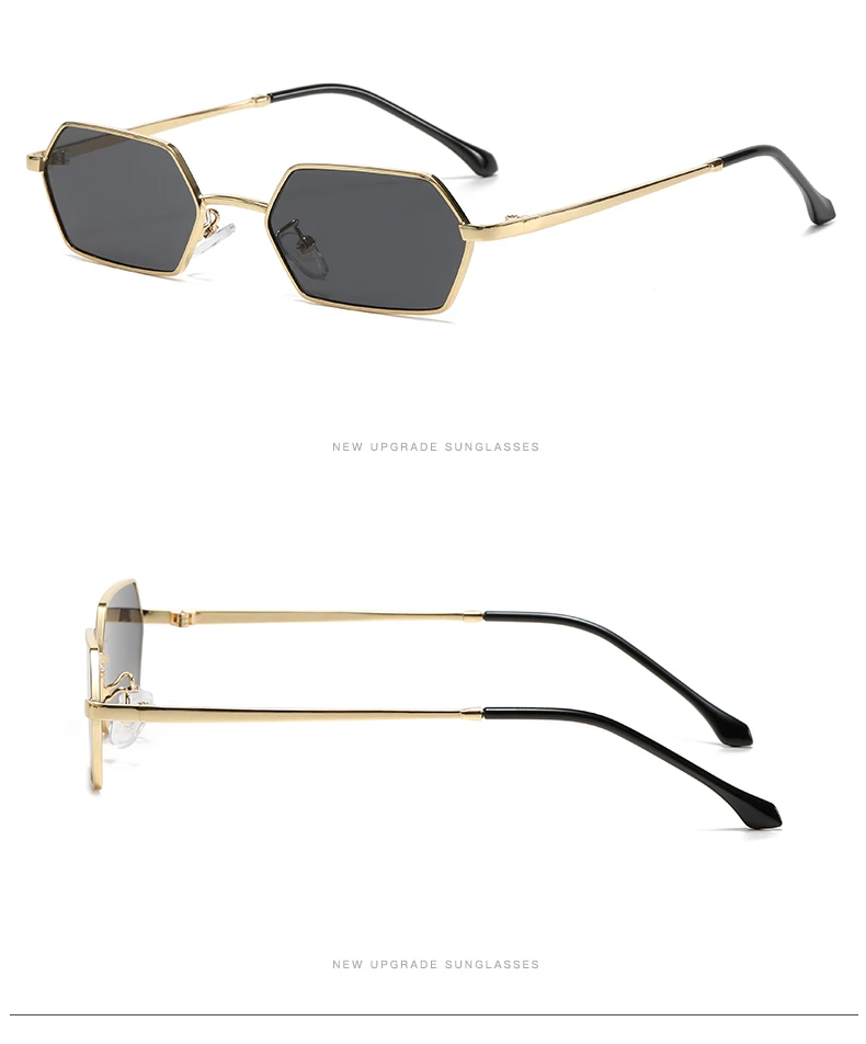 Cycling New Personalized Small Frame Women Sunglasses Retro Polygon Sun Glasses Fashion Men Street Photography Eyeglasses UV400