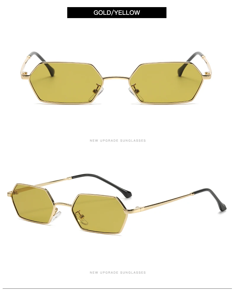 Cycling New Personalized Small Frame Women Sunglasses Retro Polygon Sun Glasses Fashion Men Street Photography Eyeglasses UV400