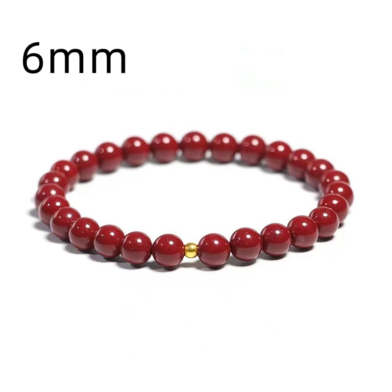 Vintage Red Cinnabar Beads Bracelets for Women Men Charm Pixiu Wealth Lucky Amulet Bracelet Unisex Prayer Jewelry Birthday Gift
