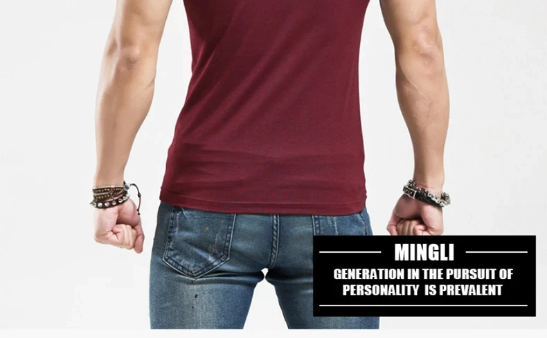 MRMT Brand New Mens T Shirt Pure Color V Collar Short Sleeved Men T-Shirt Black Tights Man T-Shirts Fitness For Male Clothes