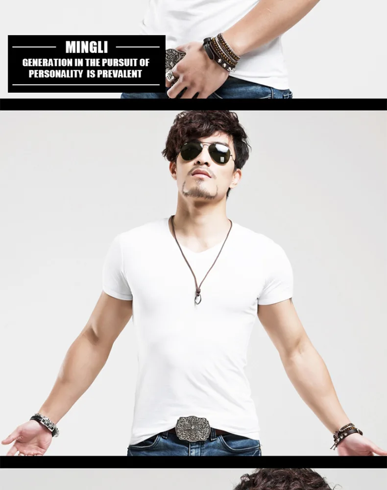 MRMT Brand New Mens T Shirt Pure Color V Collar Short Sleeved Men T-Shirt Black Tights Man T-Shirts Fitness For Male Clothes