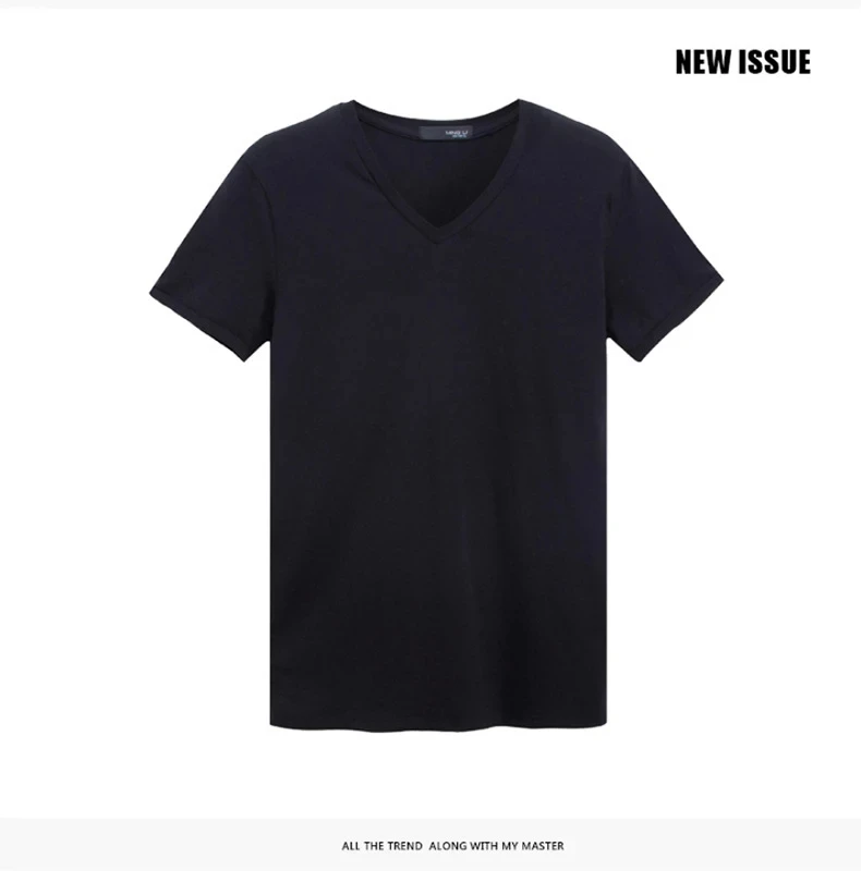 MRMT Brand New Mens T Shirt Pure Color V Collar Short Sleeved Men T-Shirt Black Tights Man T-Shirts Fitness For Male Clothes