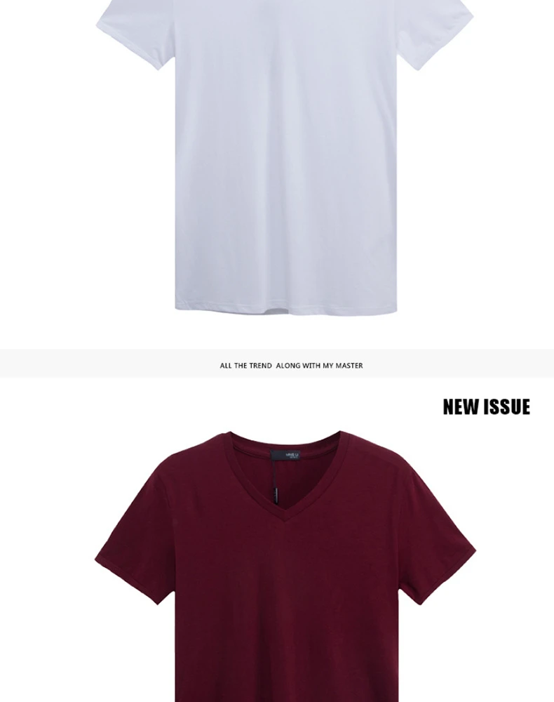 MRMT Brand New Mens T Shirt Pure Color V Collar Short Sleeved Men T-Shirt Black Tights Man T-Shirts Fitness For Male Clothes