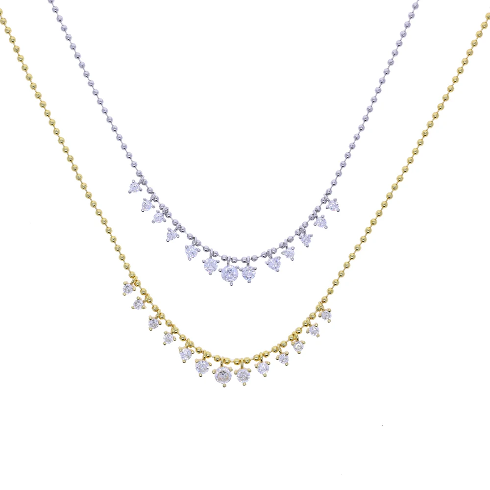 2026 New Fashion Drop Shaped CZ Spiral Snake Chain Necklace For Women Party Special Trendy Jewelry