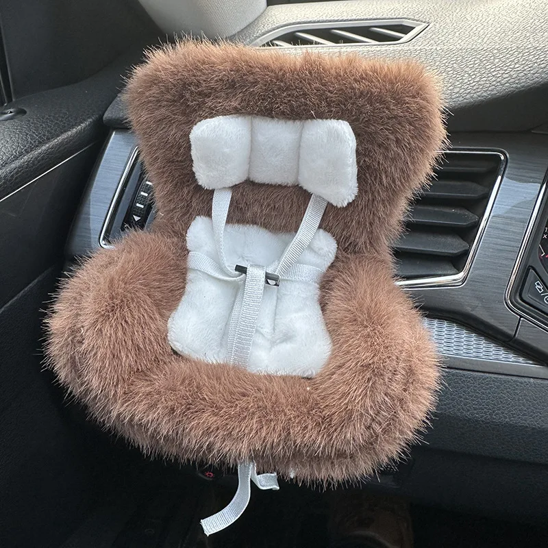 15-17cm doll Seat Labubu Carseat Safety Seat Cute doll Air Outlet Aromatherapy Decoration High-Grade Car Interior Decoration
