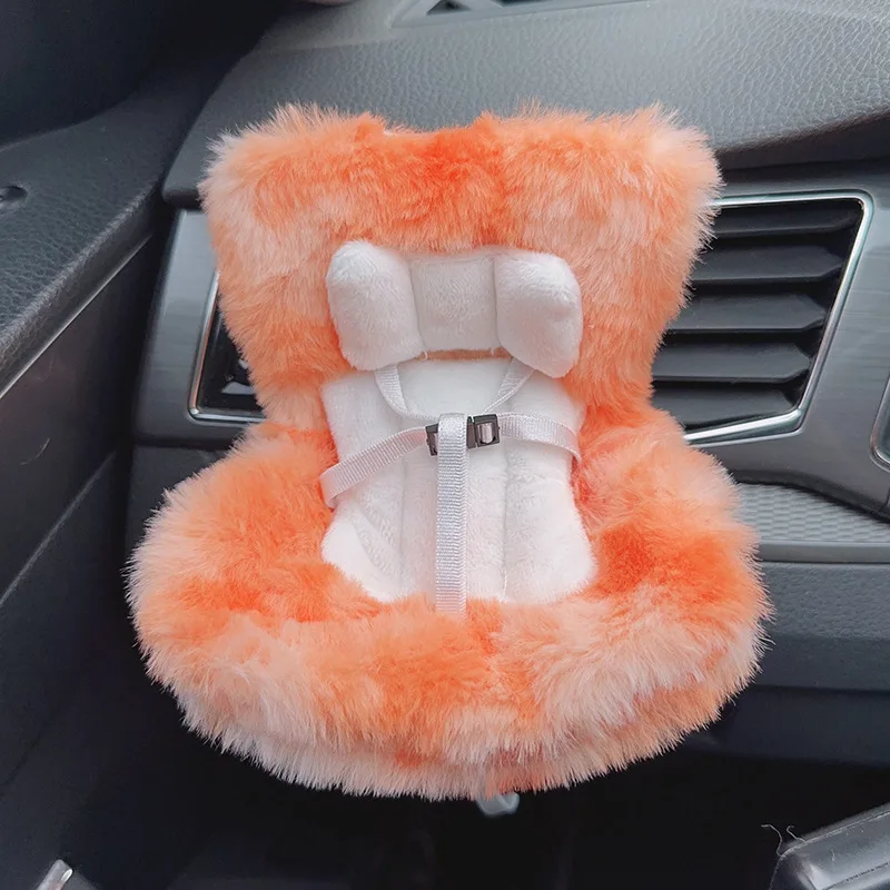 15-17cm doll Seat Labubu Carseat Safety Seat Cute doll Air Outlet Aromatherapy Decoration High-Grade Car Interior Decoration